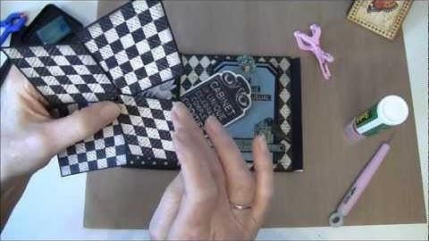 How to build a photo mini album with G45 Olde Curiosity Shoppe paper collection Part 13