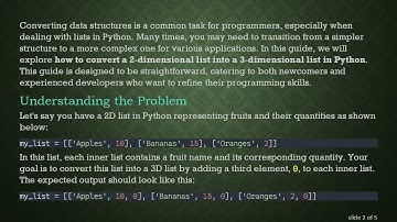 How to Convert a 2 Dimensional Python List to a 3 Dimensional List