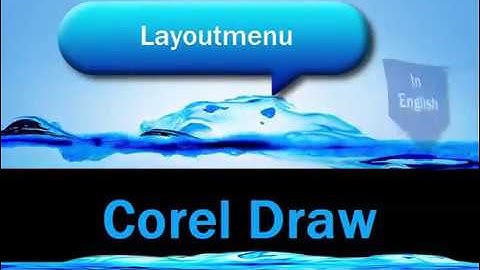 Corel Draw - Layout Menu Options (In English)