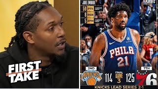 "Joel Embiid has legendary playoff game" - Lou Williams on 76ers star explode 50 Pts to beat Knicks