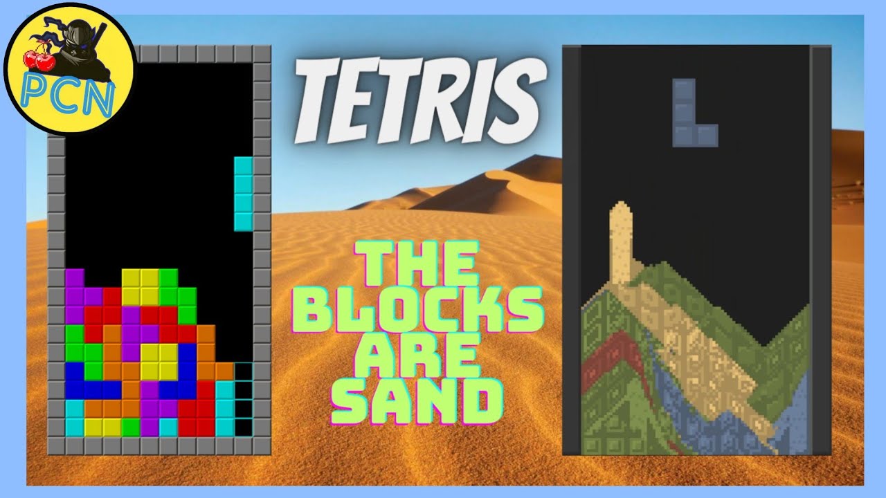 Someone made a Tetris game but with sand pieces