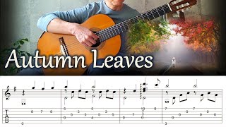 Autumn Leaves  - Fingerstyle Guitar | TAB