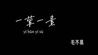 Video thumbnail of "一荤一素 yihunyisu 毛不易maobuyi 【Pinyin+Lyrics+Karaoke 歌词伴奏 升key版】（一定是你来时太小心…）"