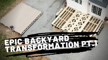 Epic Backyard Makeover PART 1 - Project Planning, Patio Prep, and Deck Framing