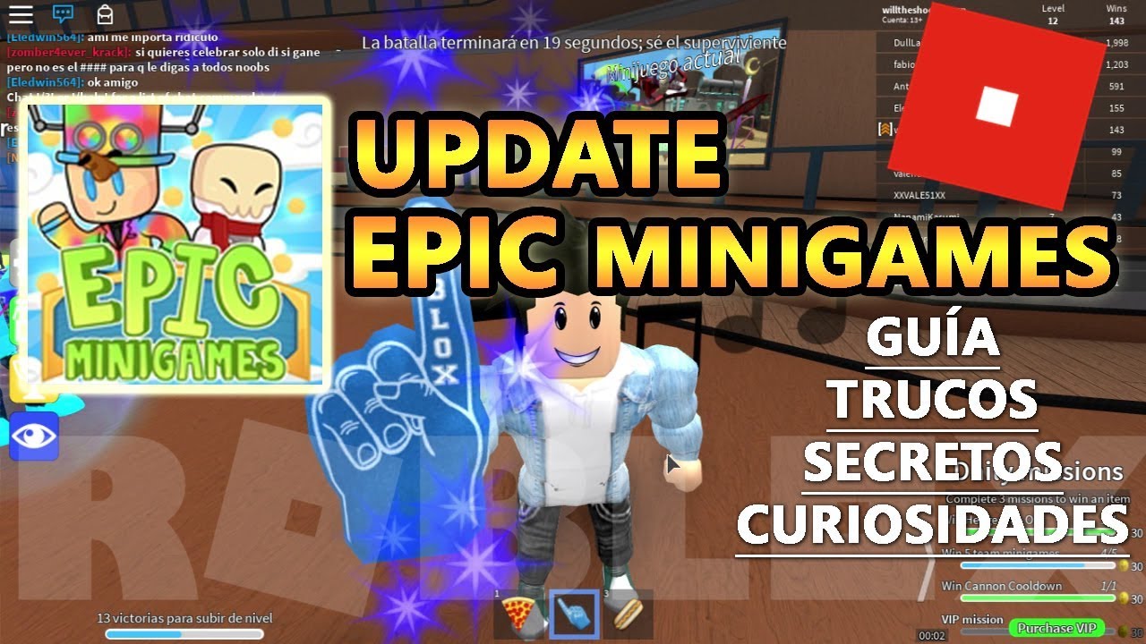 Epic Minigames Update En Directo Codes Y Nuevos Objetos Misiones Diarias Roblox Espanol 1 Youtube - codigos de epic minigames en espanol roblox youtube