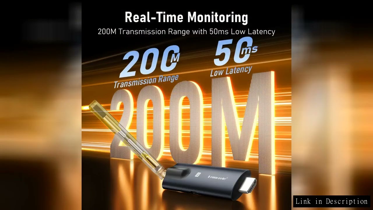Lemorele 5G 200m wireless HDMI transmitter and receiver low latency Plug & play 1080P Video Transcei