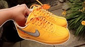 First Look Review Off White X Nike Air Force 1 University Gold Youtube