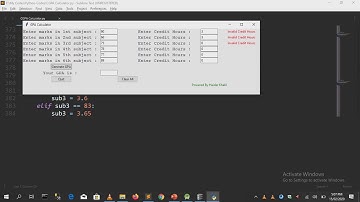 GPA calculator in python tkinter  miniproject