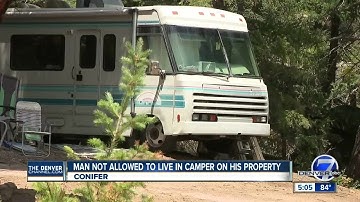 Man not allowed to live on camper parked on his property