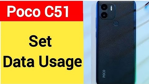 How to set data usage, Poco C51 me data limit Kaise lagaen