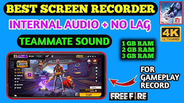 Best Screen Recorder For FREEFIRE | Freefire Screen Recording, Record Internal Sound, Teammate Audio