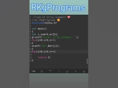 Sum of array element in c program 🥰| runtime program |1D array # ...