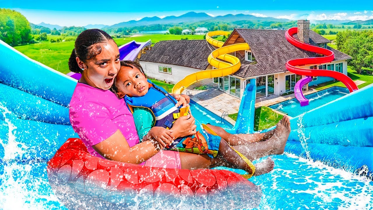WE BUILT A WATER PARK IN OUR BACKYARD ! - YouTube