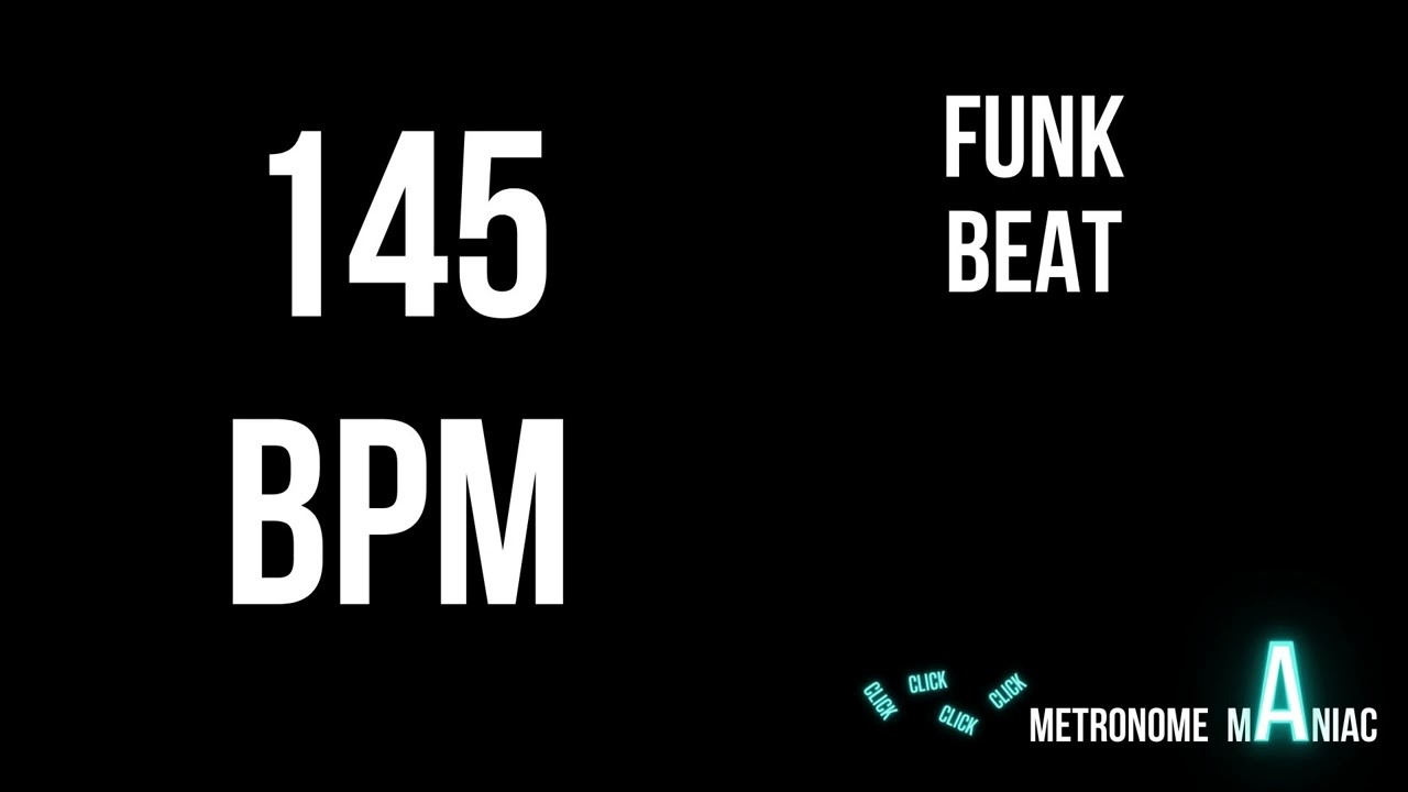 Drum loop - Funk beat - 145 BPM (practice backing track)