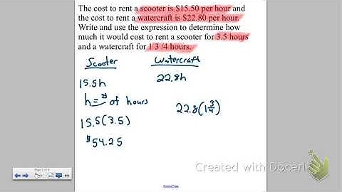 Grade 7 Video 4.1 Write and Evaluate Algebraic Expressions