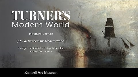 Inaugural Lecture: Turner