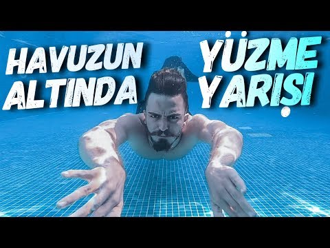 HAVUZUN ALTINDA YÜZME YARIŞMASI!! (50 METRE NEFES TUTMA)