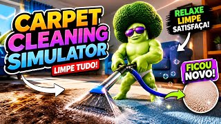 MINHA PRIMEIRA LIMPEZA NO MAPA CARPET CLEANING SIMULATOR DO ROBLOX #1 😂