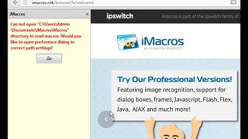 Ошибка - can not open. Решение - imacros 8.9.7