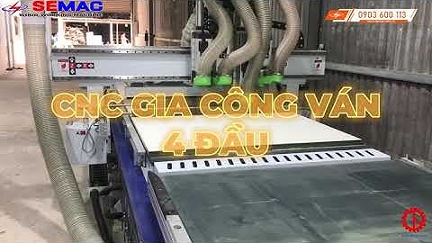 Máy CNC router 4 đầu | Máy cnc 4 trục gia công ván | Quốc Duy
