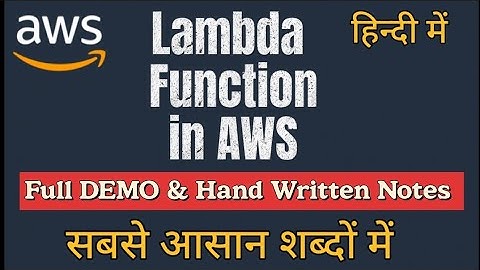 What is Lambda Function in AWS FULL DEMO in Hindi | AWS Beginner to Advanced | @cloudtechburner