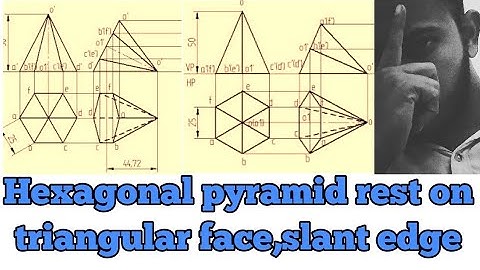 Video 5 | projection of solids |triangular face and edge|hexagonal|engineering graphics|Tamil