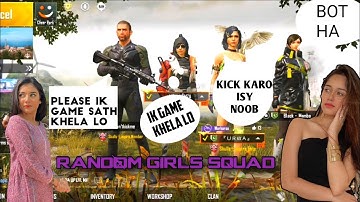 Joining Random GIRLS👭 SQUAD LIKE A BOT😉 | WATCH TILL END | PUBG MOBILE.