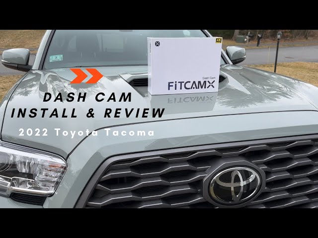 Fitcamx 4K Dash Cam INSTALL and TEST on 2022 Toyota TACOMA 
