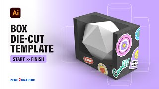 How to Box Die Cut Template Design in Adobe Illustrator CC | Packaging Design Tutorials