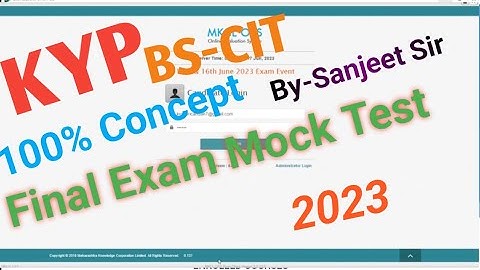 FINAL EXAM MOCK TEST || KYP MOCK TEST 2023