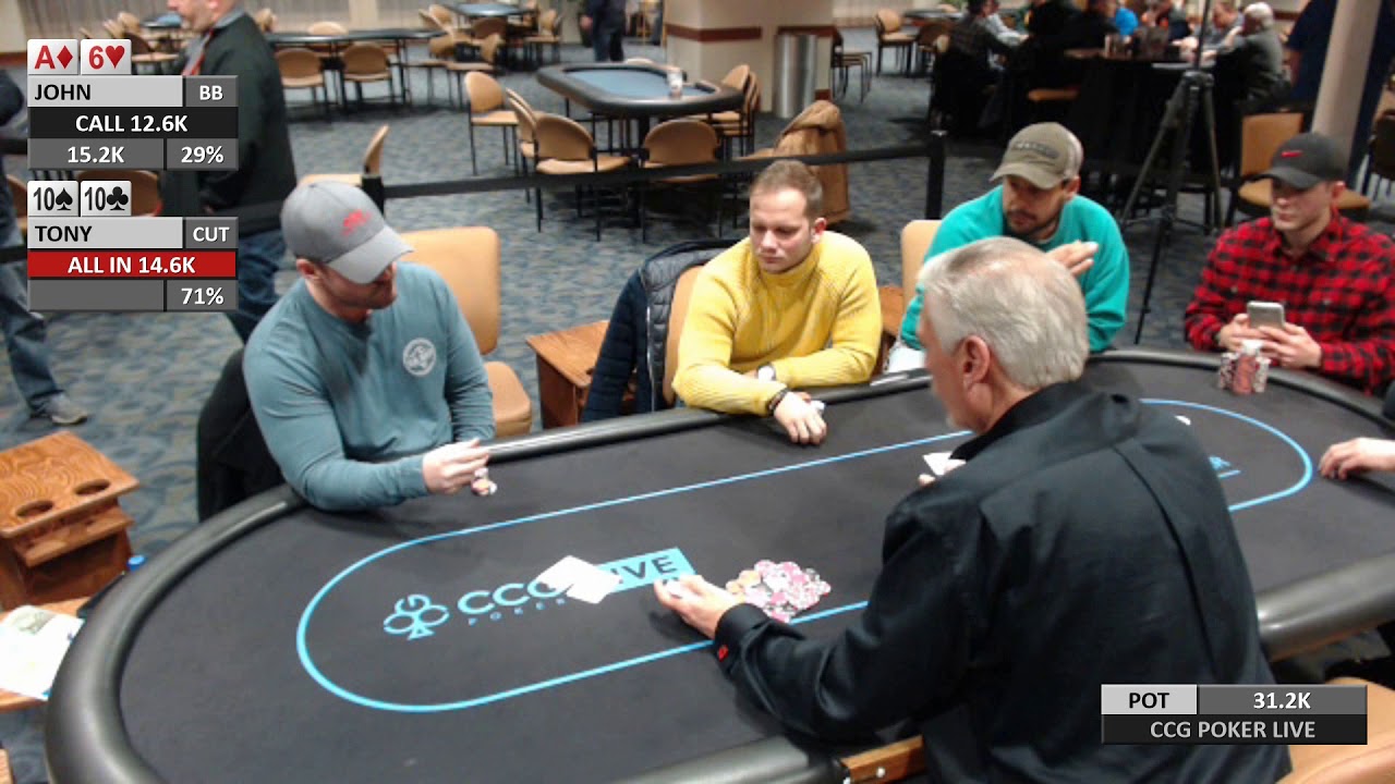 CCG Poker LIVE "The BIG ONE" the 6 of Hearts cuts deep. YouTube