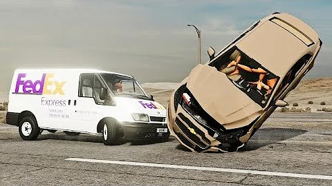 BeamNG Drive - Realistic Car Crashes | Dangerous Driving #9