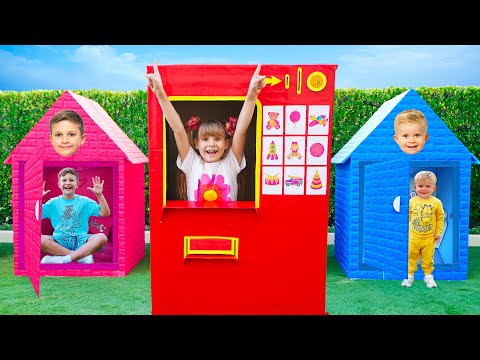 Видео: Диана Рома и Оливер Украшают Игровые Домики