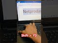 Keyboard shortcut to change case in Microsoft Word.