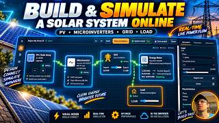 Build & Simulate a Solar System Online ⚡ Microinverters, PV, Grid & Load in Real Time
