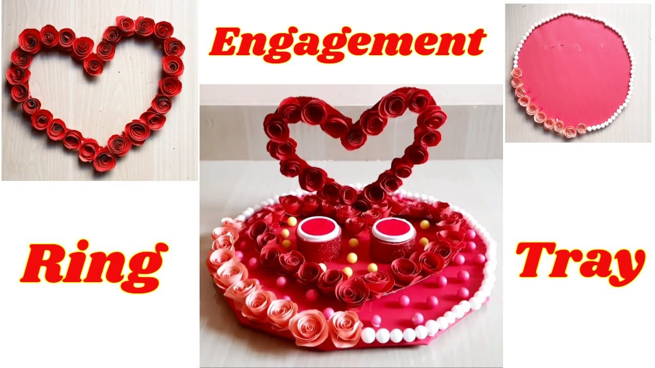 Engagement Platter | Engagement Platter For Ring Ceremony | Engagement Tray  | Diy engagement ring, Diy wedding ring, Diy engagement decorations