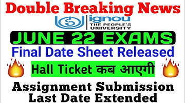 Double Breaking News | June Exams Assignment Date Extended & Final Date Sheet Released By TIPS GURU