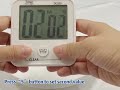CCOWAY Large LCD Display Countdown Timer with LED Alarm
