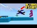 "Adding Crazy Actions to Minecraft Bedwars! 🤣🔥"