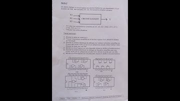 EXAMEN DE FIN DE FORMATION LOGIQUE COMBINATOIRE 1 SUITE