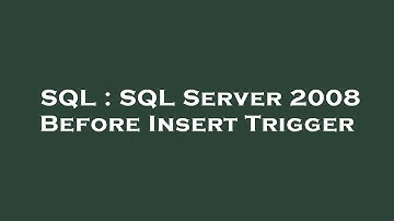 SQL : SQL Server 2008 Before Insert Trigger