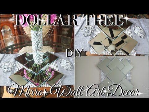 DIY DOLLAR TREE BLING MIRROR WALL ART HOME DECOR PETALISBLESS 🌹