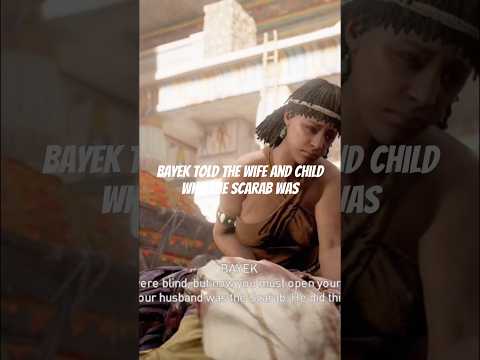 Bayek told the wife and child who the scarab was #jburkie07 #viral #fyp #assassinscreedorigins