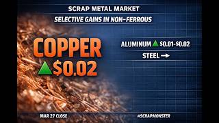 Daily Scrap Metal Market Briefing | Copper ▲ $0.02 Aluminum ▲ | March 27, 2026
