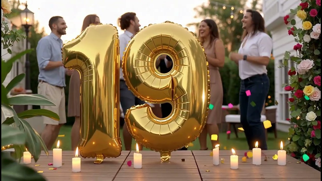 Spectacular 9th Birthday Celebration! Golden Balloons & Confetti Bliss | Cinematic Short