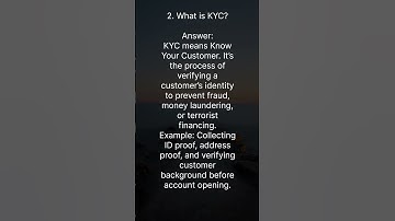 Aml kyc most important interview Questions and answers #kyc #antimoneylaundering #amlnews #fraud