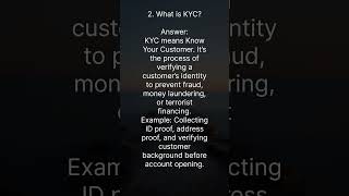 Aml kyc most important interview Questions and answers #kyc #antimoneylaundering #amlnews #fraud