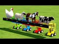TRANSPORT OF COLORS ! GIANT ANIMALS LIFTING with MINI LOADERS ! Farming Simulator 22 #43