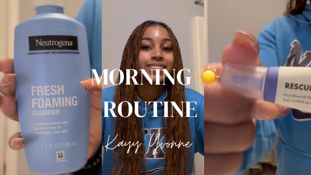 Morning Skincare Routine ☀️ || dark spot + acne routine - YouTube