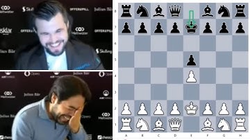 Magnus Carlsen Plays Bongcloud Opening Against Hikaru Nakamura and They Laugh While They Are Playing